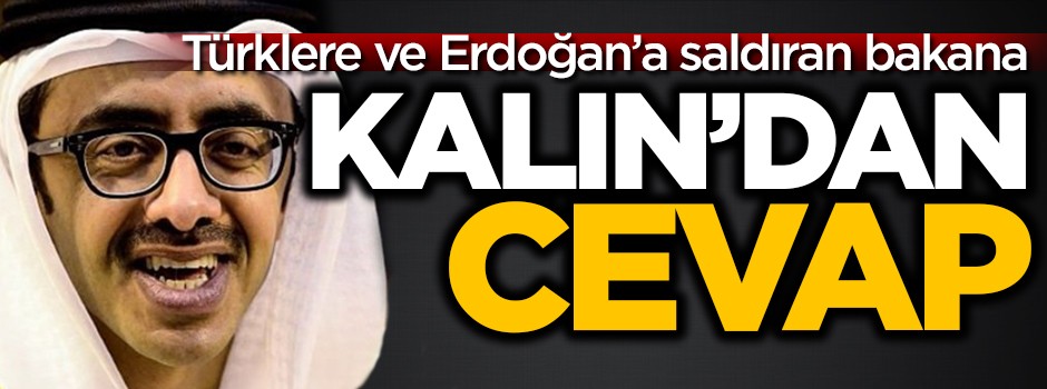 BAE'nin Türk düşmanı bakanına İbrahim Kalın'dan tokat gibi cevap