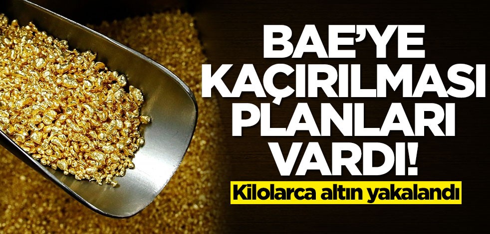 BAE'ye kaçırılması planlanıyordu! Kilolarca altın yakalandı