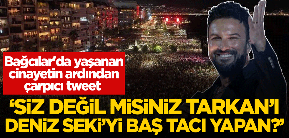 Bağcılar'da yaşanan cinayetin ardından çarpıcı tweet: Siz değil misiniz Tarkan'ı, Deniz Seki'yi baş tacı yapan?