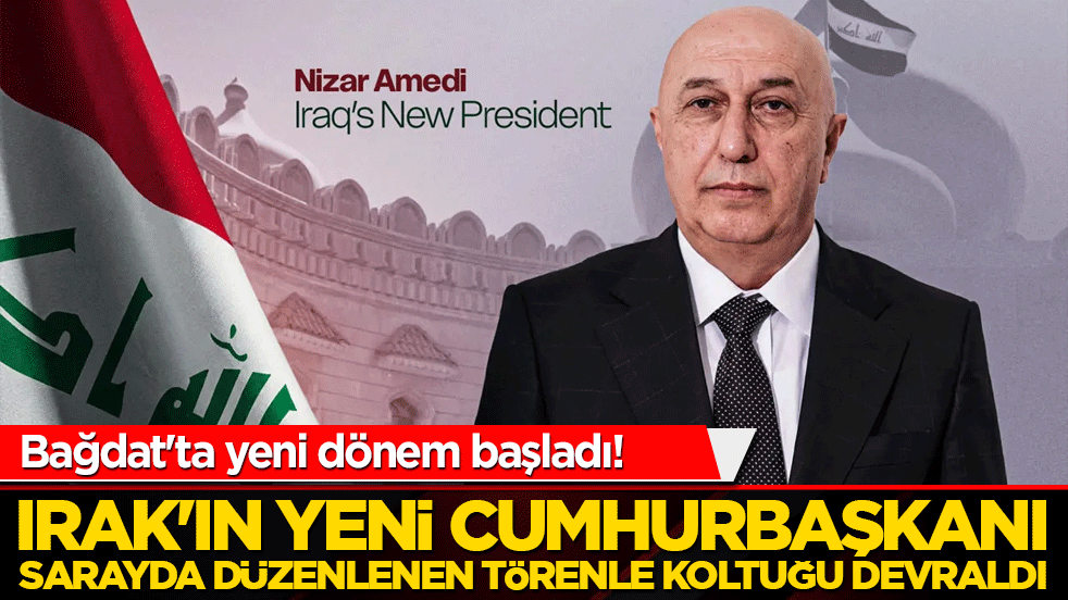 Bağdat'ta yeni dönem başladı! Irak'ın yeni Cumhurbaşkanı sarayda düzenlenen törenle koltuğu devraldı!