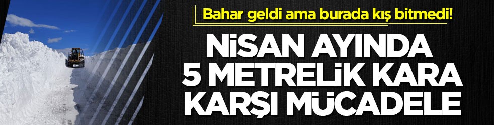 Bahar geldi ama burada kış bitmedi! Nisan ayında 5 metrelik kara karşı mücadele