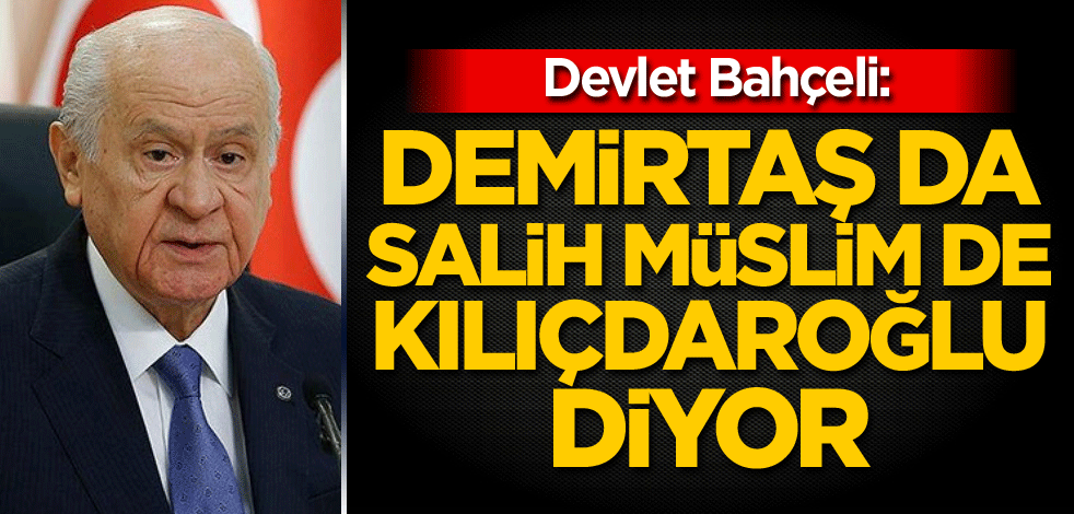 Bahçeli: Demirtaş da Salih Müslim de Kılıçdaroğlu diyor