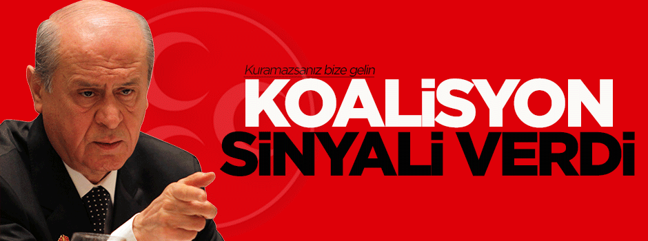Bahçeli koalisyon çağrısında bulundu