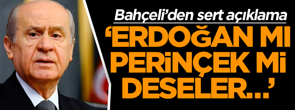 Bahçeli’den sert açıklama: Erdoğan mı Perinçek mi deseler…
