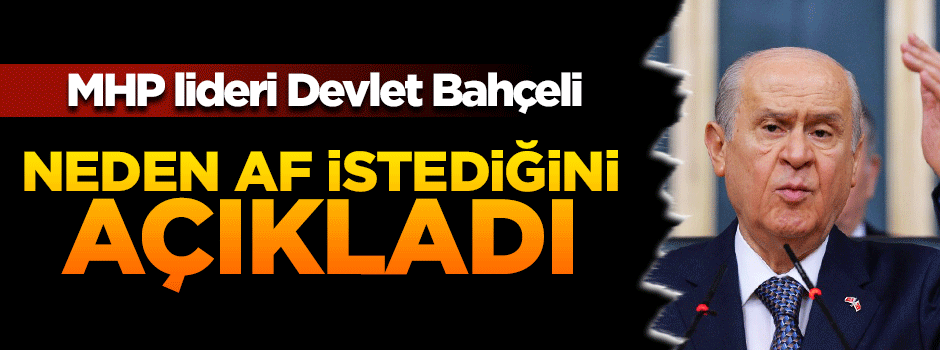 Bahçeli neden af istediğini açıkladı