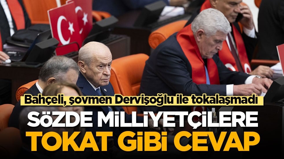 Bahçeli, şovmen Dervişoğlu ile tokalaşmadı! Sözde milliyetçilere tokat gibi cevap