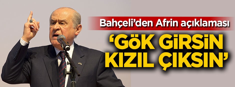 Bahçeli'den Afrin açıklaması