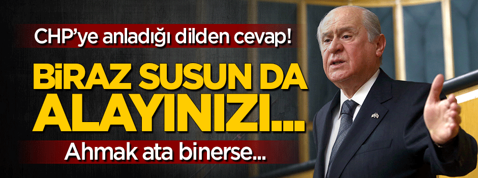Bahçeli'den CHP'ye: Biraz susun da alayınızı...