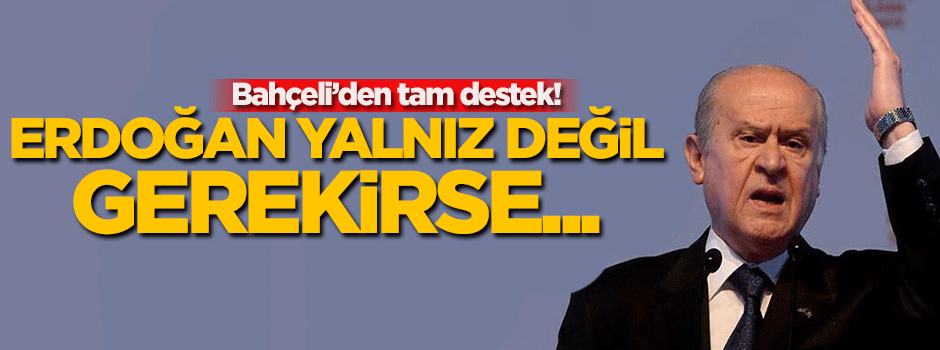 Bahçeli'den Erdoğan'a tam destek!