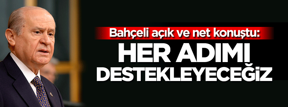 Bahçeli'den hükümete destek açıklaması
