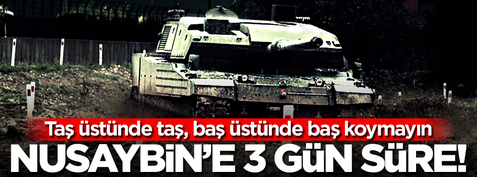 Bahçeli'den "Nusaybin’e 3 gün mühlet" önerisi