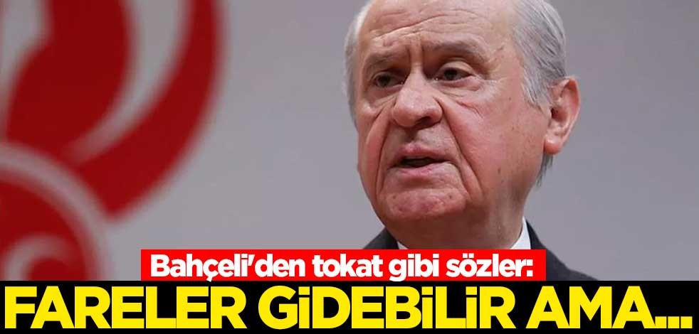 Bahçeli'den tokat gibi sözler: Fareler gidebilir ama...