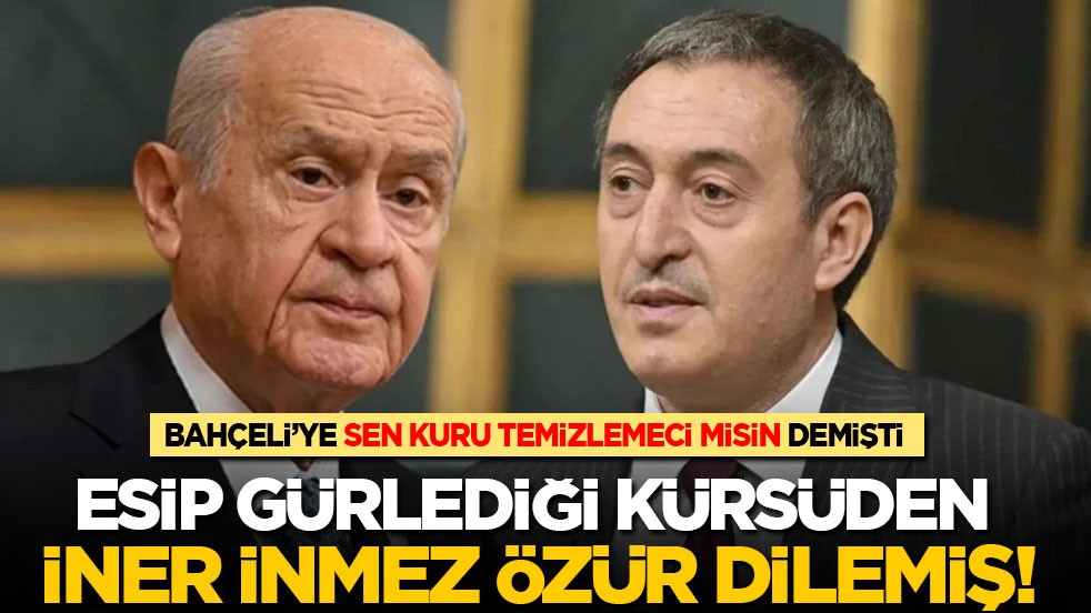 Bahçeli'ye 'Sen kuru temizlemeci misin' demişti! Bakırhan esip gürlediği kürsüden iner inmez özür dilemiş