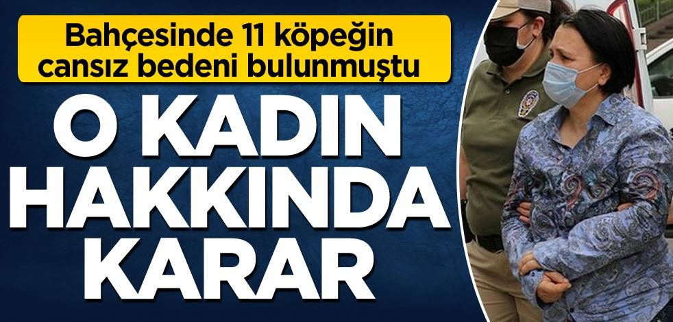 Bahçesinde 11 köpeğin cansız bedeni bulunmuştu! O kadın hakkında karar