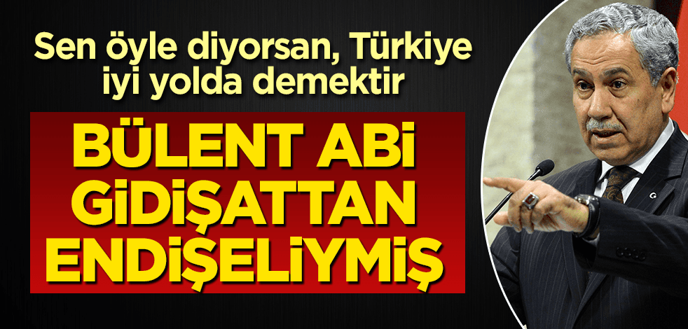 Bak şu konuşana! Arınç gidişattan endişeliymiş