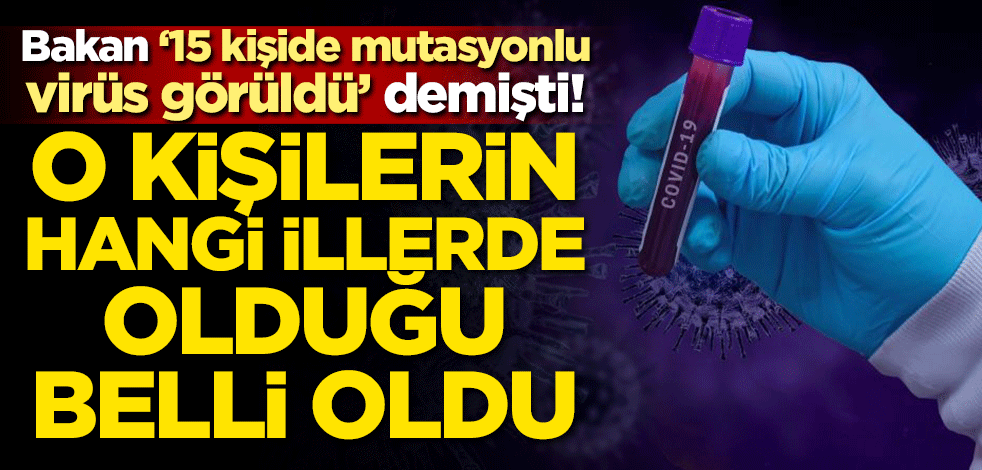 Bakan 15 kişide mutasyonlu virüs görüldü demişti! O kişilerin hangi illerde olduğu belli oldu