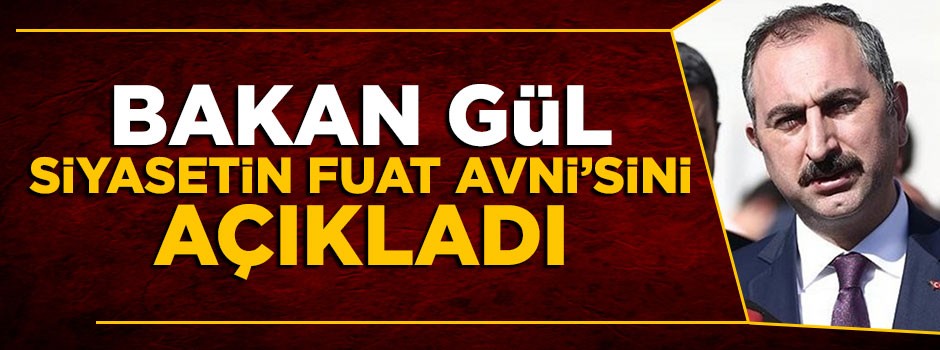 Adalet Bakanı Abdülhamit Gül siyasetin Fuat Avni'sini açıkladı