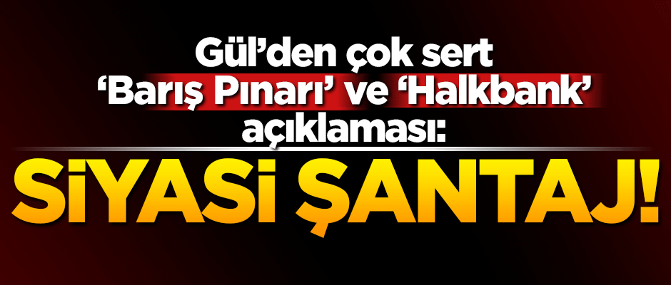 Bakan Abdulhamit Gül’den çok sert ‘Barış Pınarı’ ve ‘Halkbank’ açıklaması!