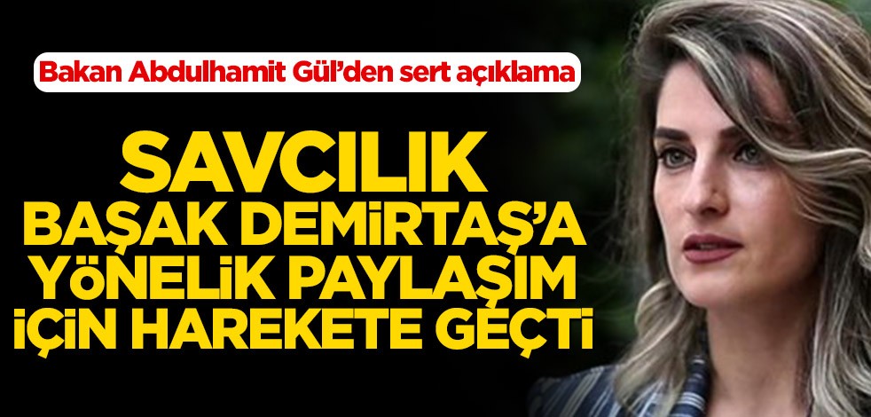 Bakan Abdulhamit Gül’den sert açıklama! Selahattin Demirtaş'ın eşi Başak Demirtaş'a yönelik paylaşım için savcılık harekete geçti
