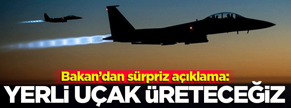 Bakan açıkladı: Yerli uçak üreteceğiz