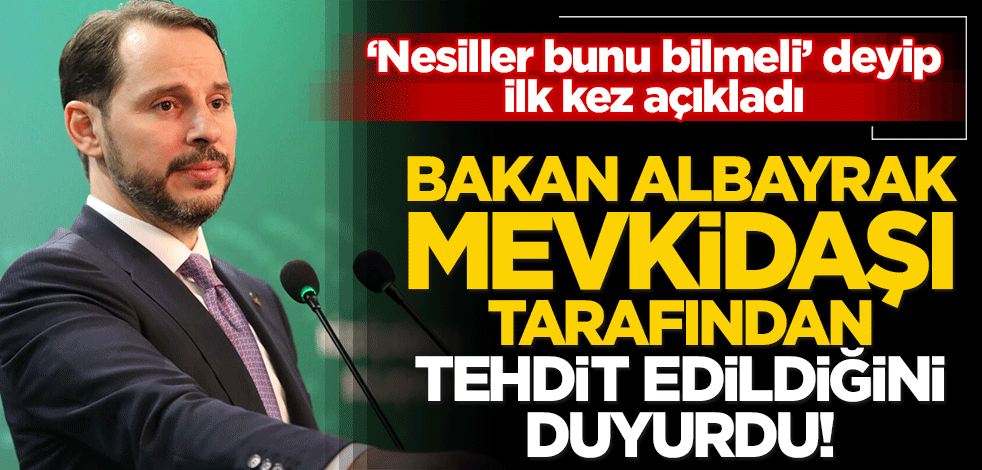 Bakan Albayrak Avrupalı mevkidaşı tarafından nasıl tehdit edildiğini aktardı