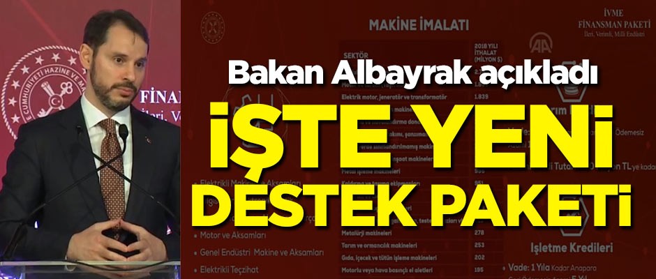 Bakan Albayrak İvme Finansman paketini açıkladı