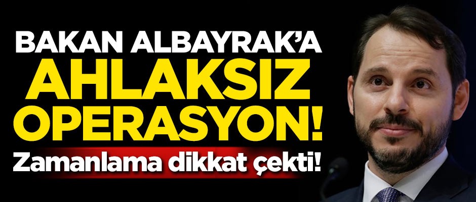 Bakan Albayrak'a ahlaksız operasyon! Zamanlama dikkat çekti