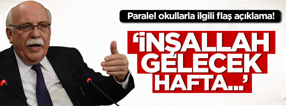 Bakan Avcı'dan Paralel okullarla ilgili flaş açıklama!