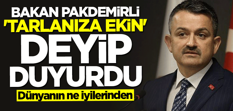 Bakan Bekir Pakdemirli'den çiftçilere çağrı: Tarlanıza ekin