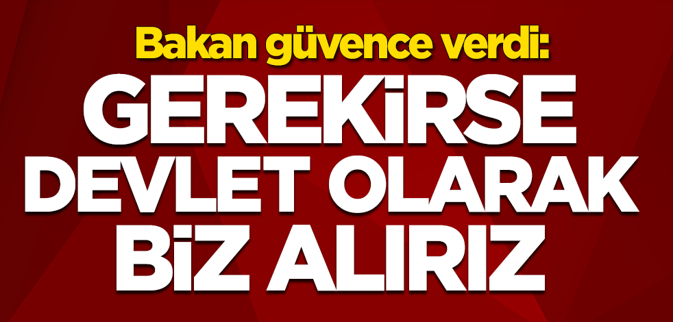 Bakan Bekir Pakdemirli'den güvence verdi: Gerekirse devlet olarak biz alım yaparız