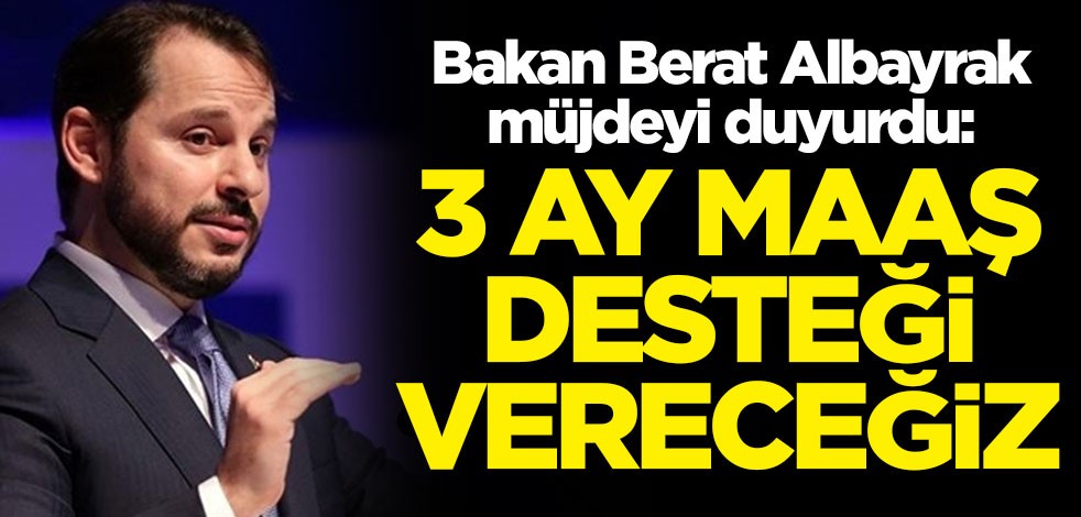 Bakan Berat Albayrak müjdeyi duyurdu: 3 ay maaş desteği vereceğiz