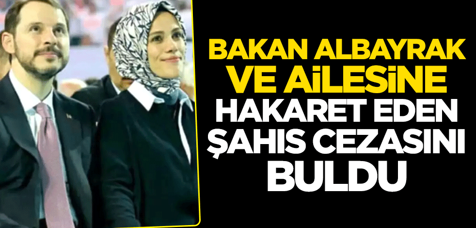 Bakan Berat Albayrak ve ailesine hakaret eden şahıs cezasını buldu
