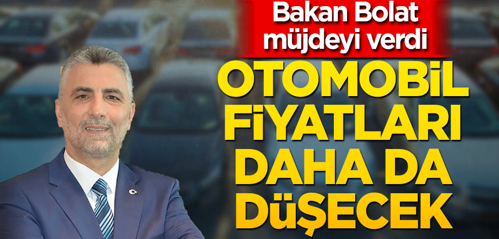 Bakan Bolat müjdeyi verdi Otomobil fiyatları daha da düşecek