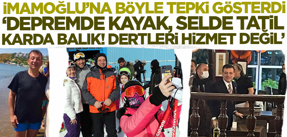 Bakan böyle tepki gösterdi: Depremde kayak, selde tatil, karda balık! Bunların derdi hizmet falan değil!