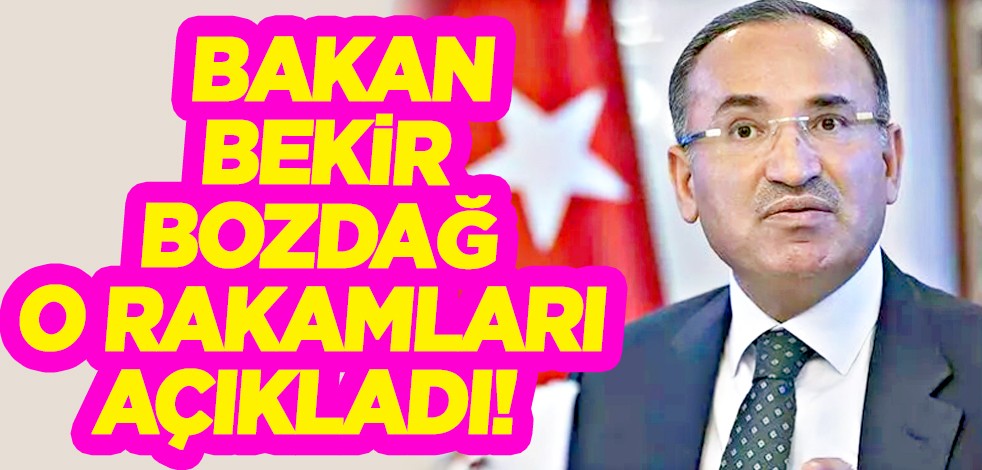 Bakan Bozdağ o rakamları açıkladı! Hırsızlık ve yağmadan...