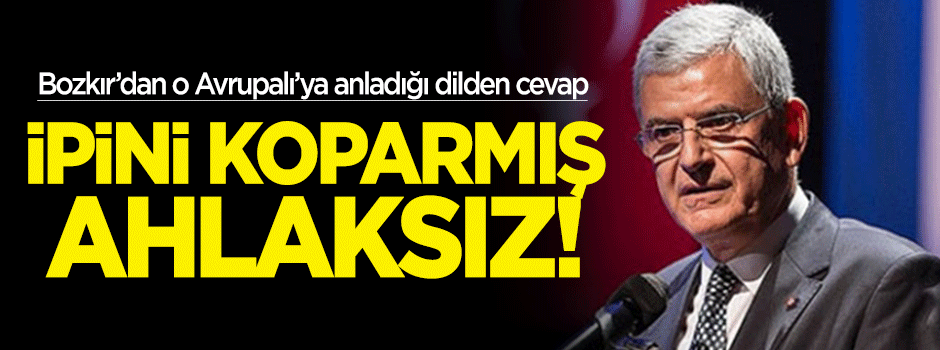 Bakan Bozkır'dan sert tepki: İpini koparmış ahlaksız