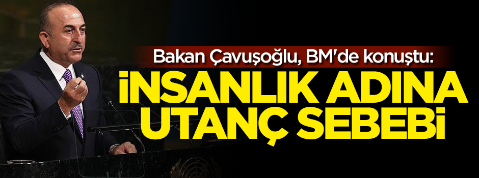 Bakan Çavuşoğlu, BM'de konuştu: İnsanlık adına utanç sebebi