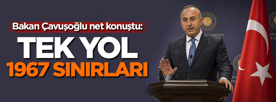 Bakan Çavuşoğlu: Kalıcı barışın tek yolu 1967 sınırları