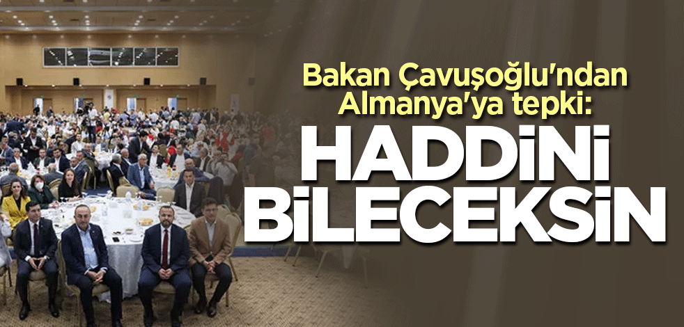 Bakan Çavuşoğlu'ndan Almanya'ya tepki: Haddini bileceksin