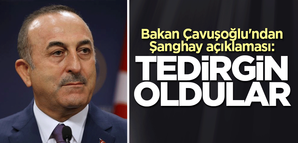 Bakan Çavuşoğlu'ndan Şanghay açıklaması: Tedirgin oldular