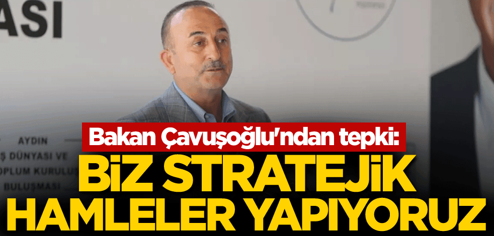 Bakan Çavuşoğlu'ndan tepki: Biz stratejik hamleler yapıyoruz