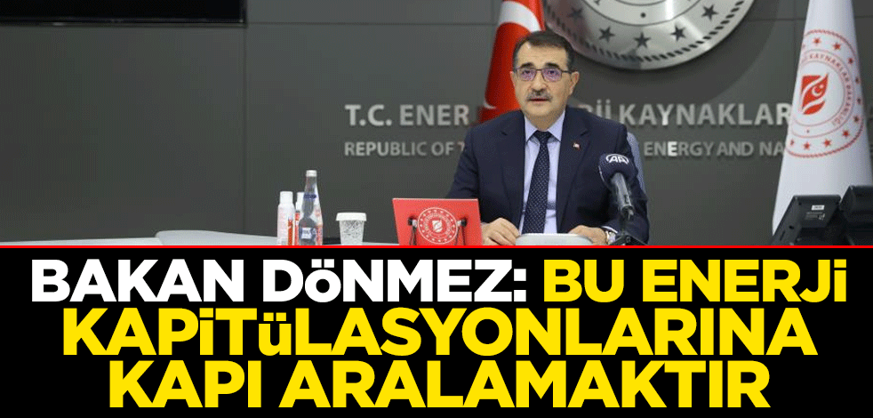 Bakan Dönmez: Bu enerji kapitülasyonlarına kapı aralamaktır