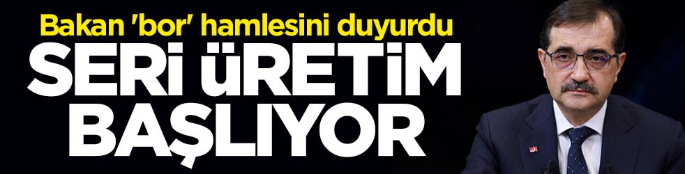 Bakan Dönmez duyurdu: Bor katkılı el dezenfektanında seri üretim başlıyor