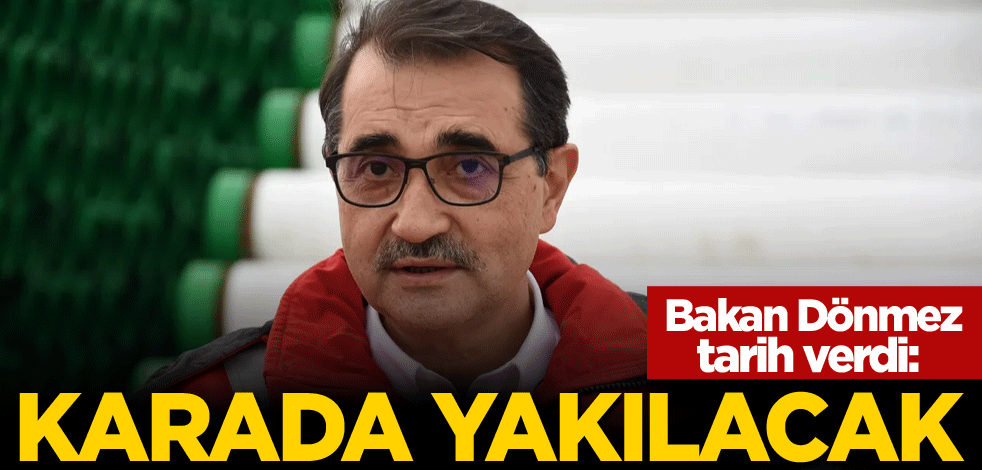 Bakan Dönmez tarih verdi: Karada yakılacak