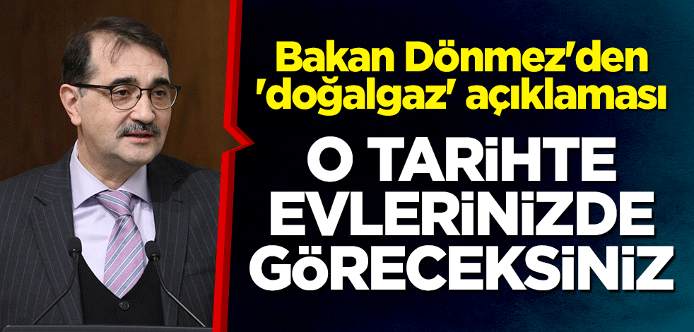 Bakan Dönmez'den 'doğalgaz' açıklaması: O tarihte evlerinizde göreceksiniz