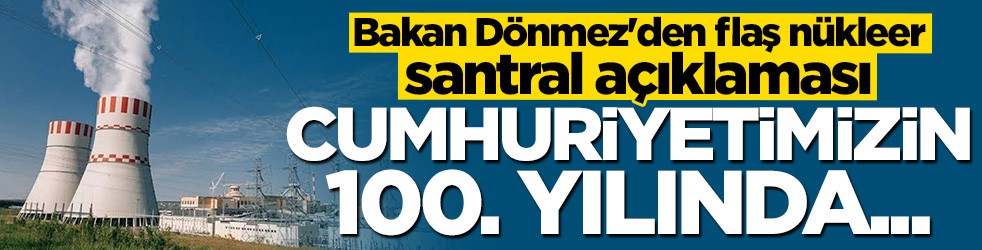 Bakan Dönmez'den flaş nükleer santral açıklaması