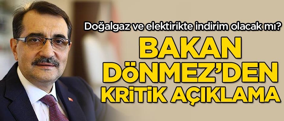 Bakan Dönmez'den kritik açıklama!
