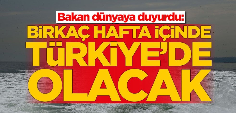 Bakan duyurdu: Birkaç hafta içinde Türkiye'de