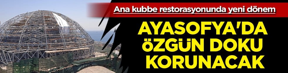 Bakan Ersoy'dan Ayasofya Camii paylaşımı: Ayasofya'da tarihin en kapsamlı restorasyon devam edecek