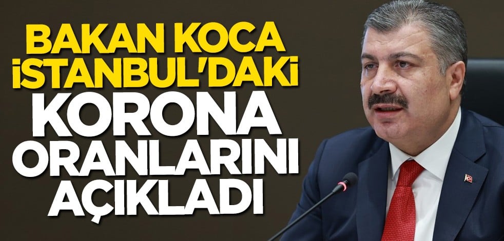 Bakan Fahrettin Koca İstanbul'daki korona oranlarını açıkladı